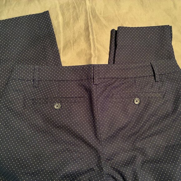 Dalia Navy Blue with white poke-a-dot Cropped Pants - EUC - Picture 4 of 9